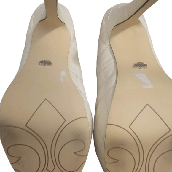NEVER WORN House of Deréon Beige Quilted Pattern Platform Stilettos Size 8 - Picture 4 of 5